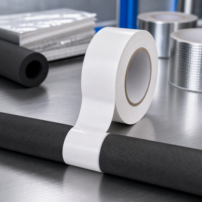 Băng Keo Trắng PVC Dán Mối Nối Bảo Ôn 50mm